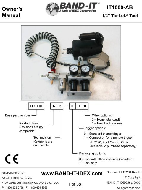 IT1000-AB 1/4" Tie-LokÂ® Tool - Band-It