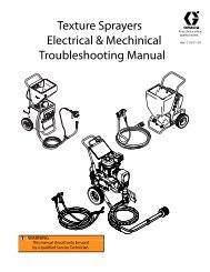 Texture Sprayers Electrical & Mechinical Troubleshooting Manual
