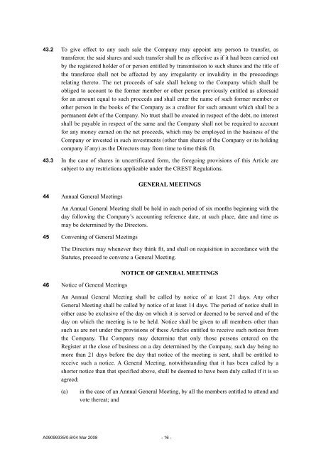 Articles of Association PDF - Anglo American