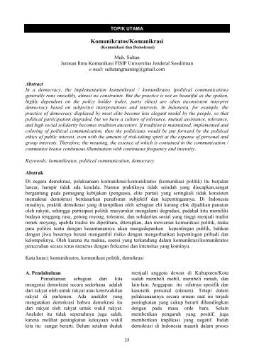 Komunikratos/Komunikrasi - S1 Ilmu Komunikasi UNSOED