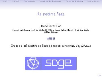 Le systÃ¨me Sage - Sites personnels de TELECOM ParisTech