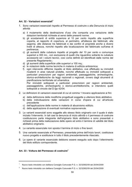 Regolamento edilizio vigente. - Comune di Ferrara
