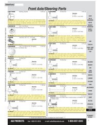 Front Axle/Steering Parts - Garage Robert Carrier inc.