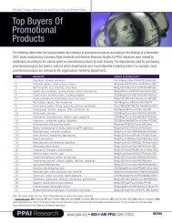 Top Buyers Of Promotional Products - PPAI