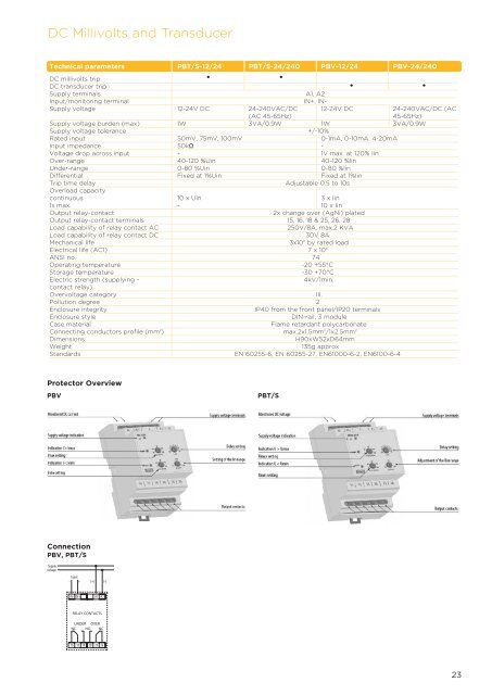 Protector Trip Relays - Crompton Instruments