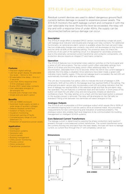 Protector Trip Relays - Crompton Instruments