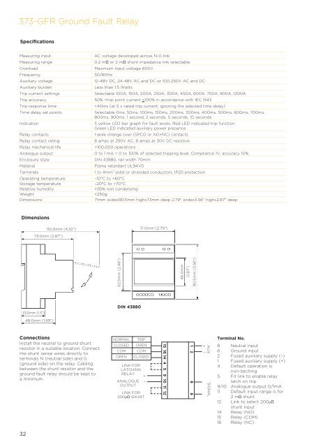 Protector Trip Relays - Crompton Instruments