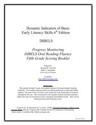 Progress Monitoring DIBELS Oral Reading Fluency Fifth Grade ...