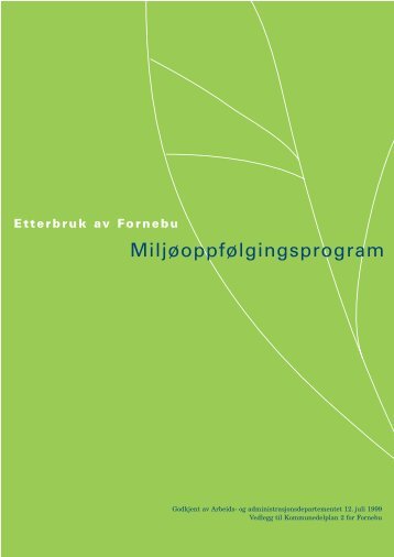 MiljÃƒÂ¸oppfÃƒÂ¸lgingsprogram - Statsbygg