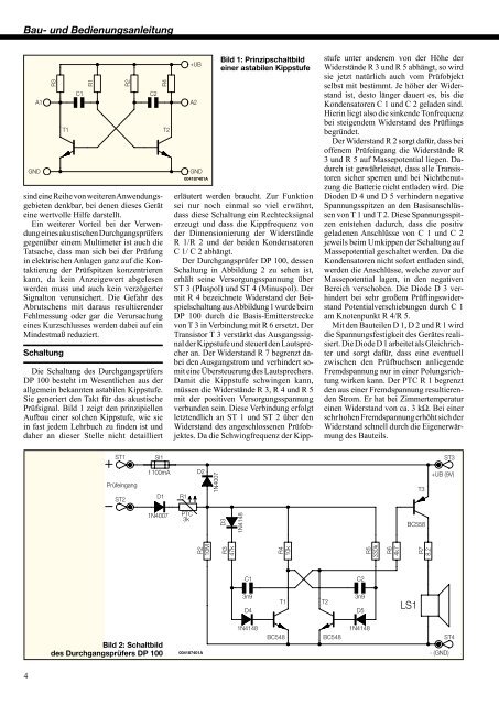 Akustischer Durchgangsprüfer DP 100 - TecHome.de