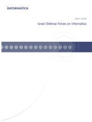 Israel Defense Forces on Informatica