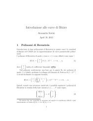 polinomi di Bernstein e curve di Beziér