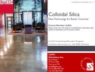 Colloidal Silica - Ron Blank & Associates, Inc.