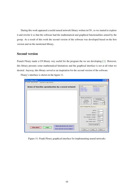 Neural network software tool development in C