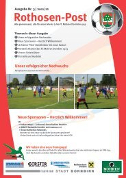 Ausgabe Nr. 3 | 2011/12 Rothosen-Post - FC Mohren Dornbirn 1913