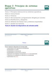 Bloque I: Principios de sistemas operativos - CTR - Universidad de ...