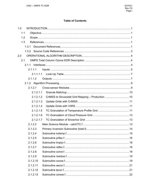 (OAD) Document for Ozone Mapping and Profiler Suite ... - NASA