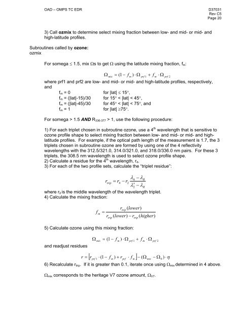 (OAD) Document for Ozone Mapping and Profiler Suite ... - NASA