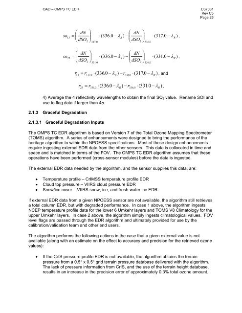 (OAD) Document for Ozone Mapping and Profiler Suite ... - NASA