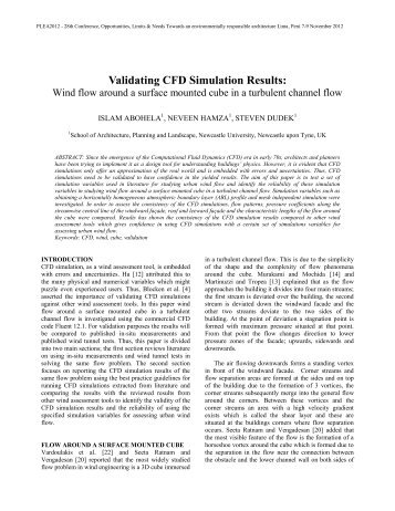 Wind flow around a surface mounted cube in a turbulent channel flow