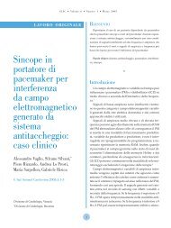 caso clinico - Giornale Italiano di Aritmologia e Cardiostimolazione