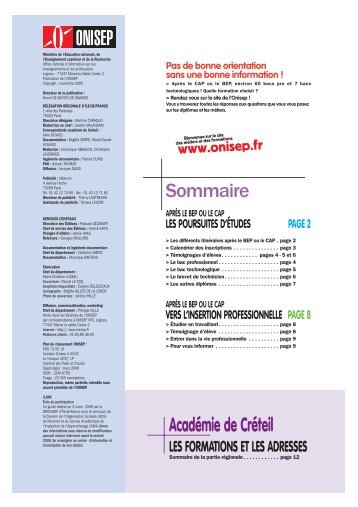 Les formations dans l'AcadÃ©mie de CrÃ©teil - Orientation