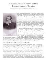 Cyrus McCormick's Reaper and the Industrialization of Farming