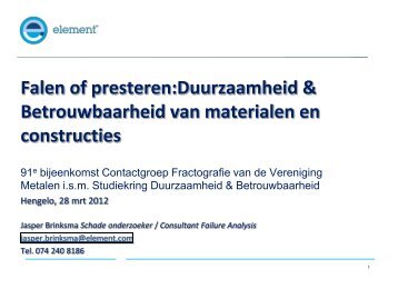 Effecten duurzaamheids - VeMet