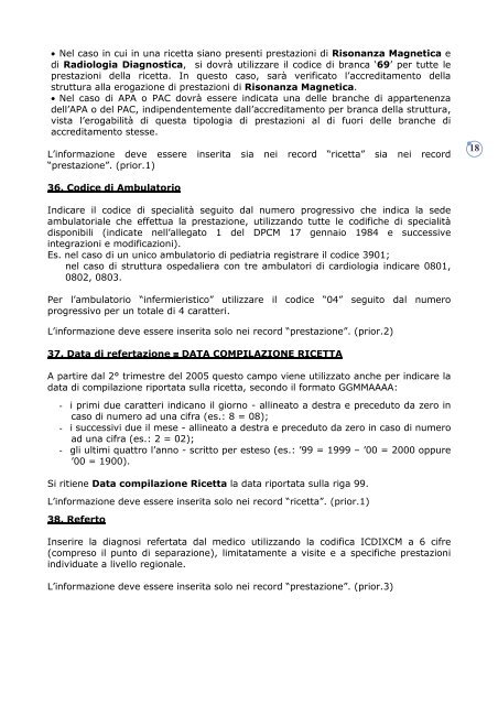 manuale tecnico per la registrazione delle informazioni relative all ...