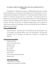 Fifth Semester - Chanakya National Law University