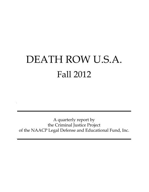 death row usa - NAACP Legal Defense and Educational Fund, Inc.