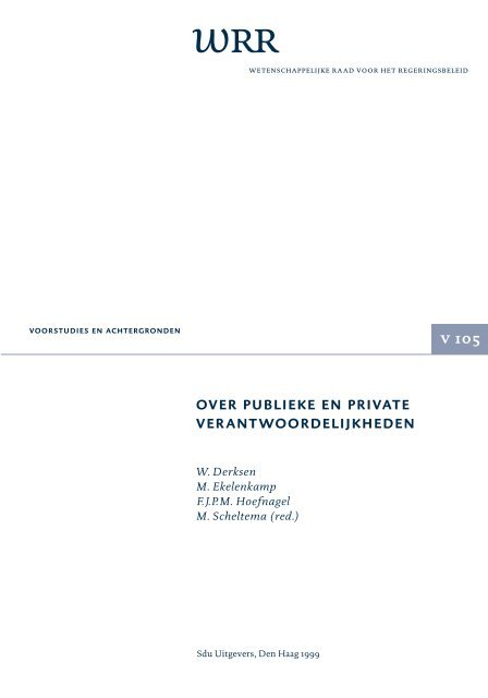 over publieke en private verantwoordelijkheden - Oapen