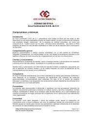 CÃDIGO DE ÃTICA Arca Continental S.A.B. de C.V. Compromisos y ...