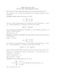 Math 341 Lecture #21 Â§4.1,4.6: Sets of Discontinuities, Part I