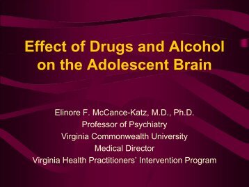 Effect of Drugs and Alcohol on the Adolescent Brain