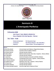 Seminario III L'Arteriopatia Periferica - Policlinico di Modena