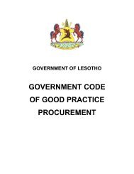 government code of good practice procurement - unpcdc