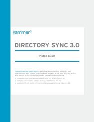 Yammer Admin Guide Yammer Success Center