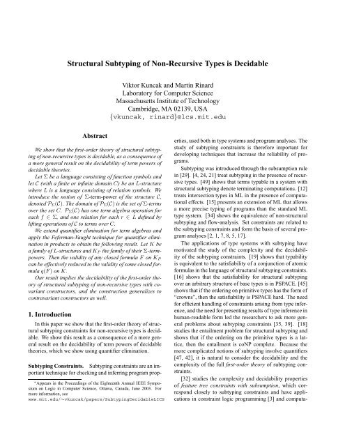 paper pdf - Lab for Automated Reasoning and Analysis - LARA