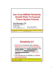 Forecast Future System Failures - Barringer and Associates, Inc.