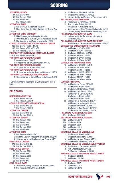 2012 HOUSTON TEXANS MEDIA GUIDE - Parent Directory - NFL.com