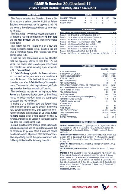 2012 HOUSTON TEXANS MEDIA GUIDE - Parent Directory - NFL.com