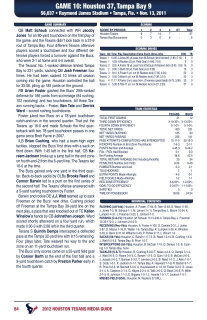 2012 HOUSTON TEXANS MEDIA GUIDE - Parent Directory - NFL.com