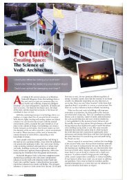 Magazine Article - Fortune Creating Space - Vedic Architecture