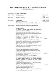 programaÃ§Ã£o da xxii jornada de estudos linguÃ­sticos - Universidade ...