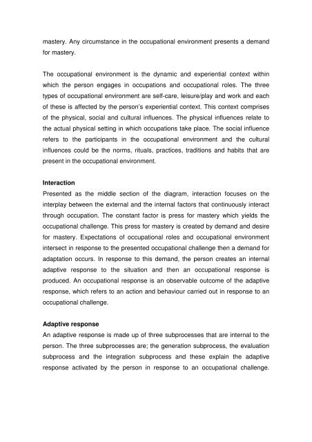 Theory of Occupational Adaptation.pdf - Vula