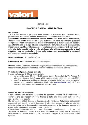 CORSO 1 FINANZA ETICA - Impronta Etica