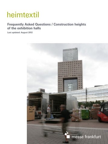 Construction heights - Heimtextil - Messe Frankfurt