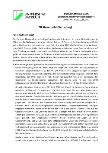 3. Fall 2 Sachverhalt - Lehrstuhl fÃ¼r Ãffentliches Recht II Prof. Dr ...