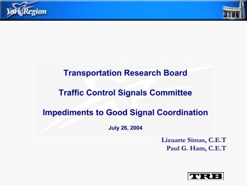 Impediments to Good Signal Coordination - Traffic Signal Systems ...